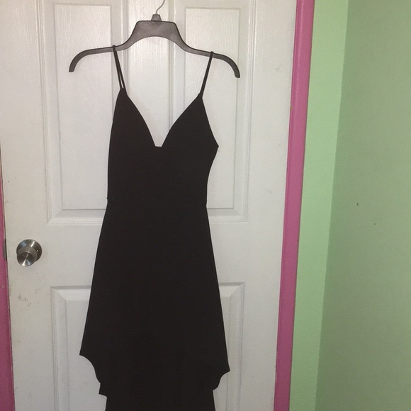 Women’s High Low BLack Romper - Picture 2 of 4